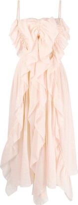 Chloé Ruffled Midi Dress