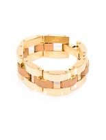 Thumbnail for your product : Chloé Gourmette gold chain and leather bracelet