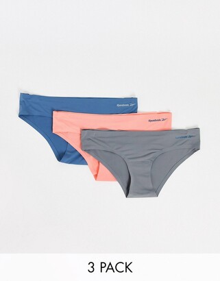 Reebok 3 pack Suki Bonded briefs in red blue and grey - ShopStyle Knickers
