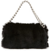 Thumbnail for your product : Alexander McQueen Folded Fur Clutch Bag, Black