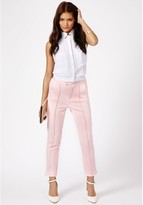 Thumbnail for your product : Missguided Tazia Seam Cigarette Trousers In Baby Pink