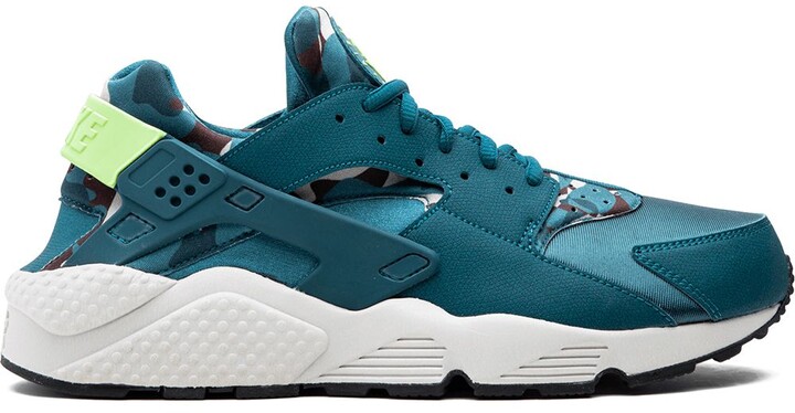 nike huarache green and blue