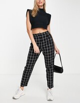 Thumbnail for your product : ASOS DESIGN smart tapered trouser in mono check