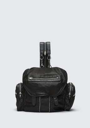 Alexander Wang Marti Backpack In Washed Black With Rhodium