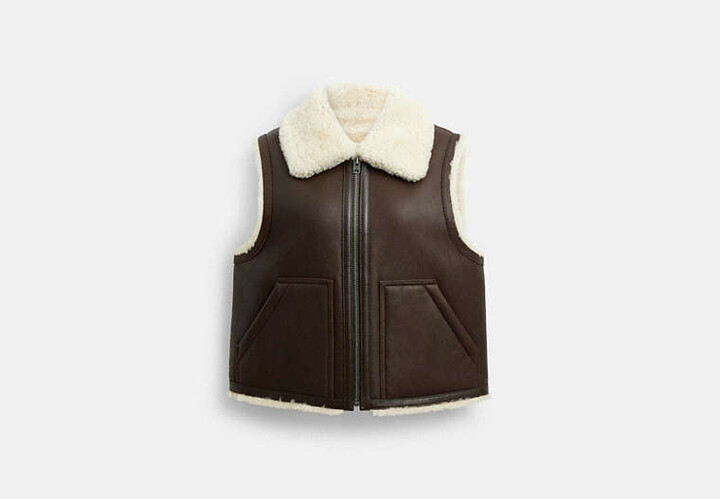 Coach Outlet Reversible Shearling Vest