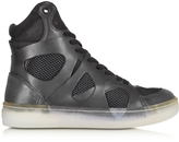 Thumbnail for your product : McQ x Puma Black Leather And Mesh Move Mid High-Tops