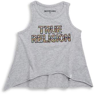 True Religion Little Girl's Aztec Logo Cotton Tank Top