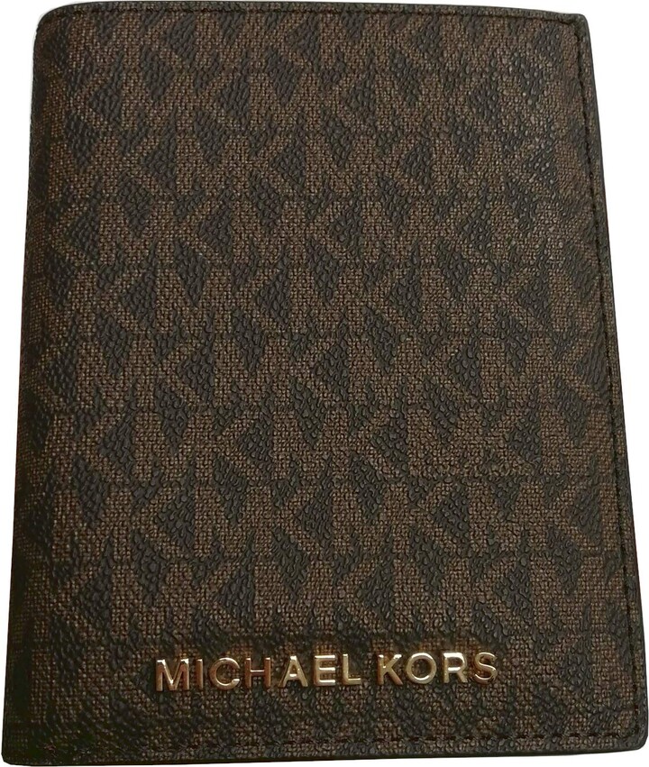 Michael Kors Jet Set Travel Medium Top Zip Card Case Wallet Coin Pouch  Brown MK