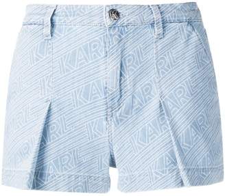 Karl Lagerfeld Paris Karlifornia logo denim shorts