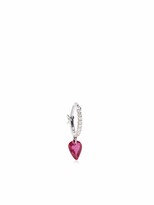 Thumbnail for your product : Raphaele Canot 18kt white gold Set Free diamond ruby earring