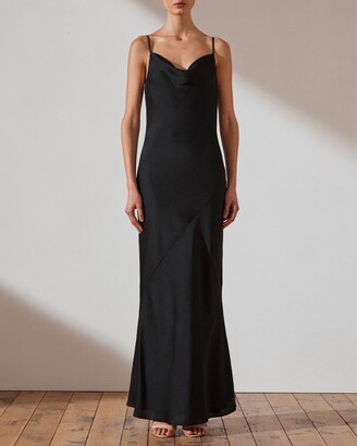 Shona Joy Women's Black Maxi dresses - Luxe Bias Cowl Slip Dress - THE ICONIC Exclusive