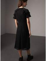 Thumbnail for your product : Burberry Ruffle Detail Floral Lace Dress