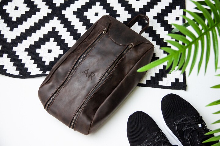 Etsy Leather Shoe Bag For Men Personalized Bag Runner Gift Shoes Gift Runner Shoe Travel Sport