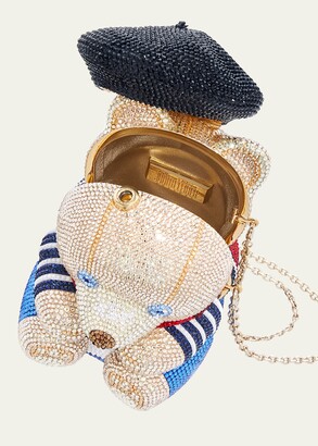 Judith Leiber Teddy Bear Henri Crystal Clutch Bag