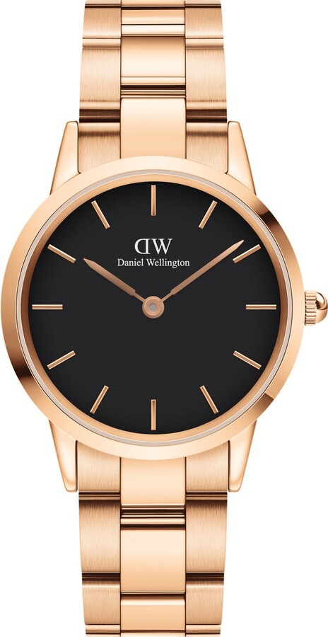 Daniel Wellington Women's Iconic Link Rose Gold-Tone Stainless Steel Watch 32mm