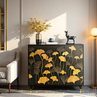 Orren Ellis New Chinese Style Solid Wood Console Cabinet