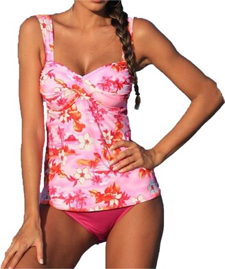 pink tankini swim top