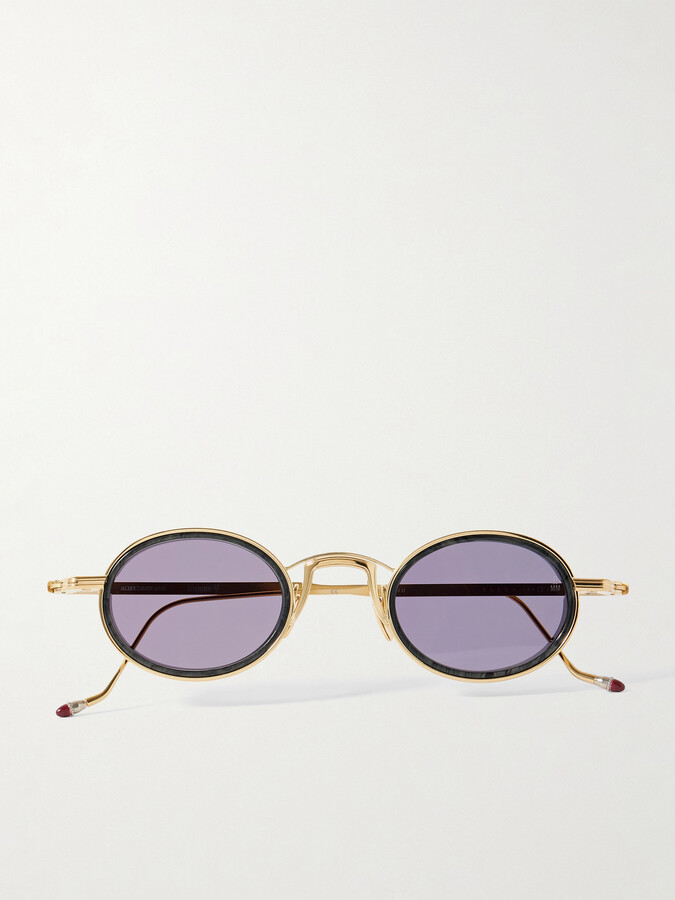 Jacques Marie Mage Varda Oval-frame Gold-tone And Acetate Sunglasses - One size