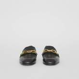 Thumbnail for your product : Burberry Link Detail Leather Slingback Loafers