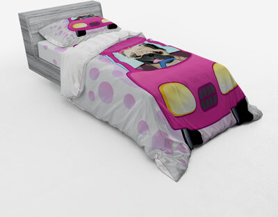 Ambesonne Pug Duvet Cover Set