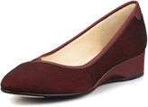 Thumbnail for your product : Taryn Rose Felicity Metallic Stretch Fabric Wedge, Ruby
