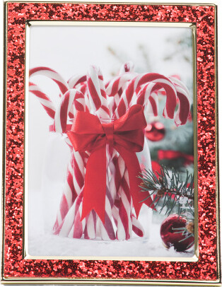 TJMAXX 5X7 Holiday Glitter Tabletop Picture Frame, Gold