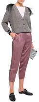 Thumbnail for your product : Brunello Cucinelli Striped Crepe-satin Tapered Pants