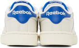 Thumbnail for your product : Reebok Classics Off-White and Blue Club C 85 Sneakers