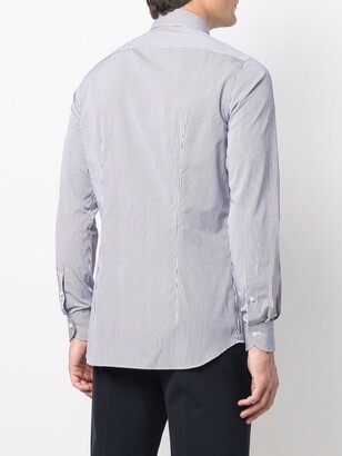 Xacus Stripe-Print Button-Down Shirt