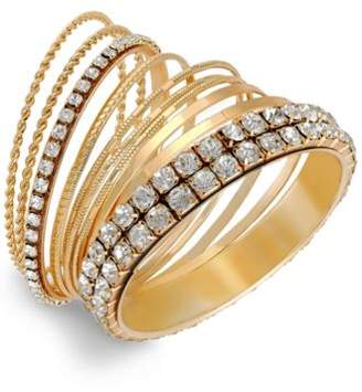 Thalia Sodi Crystal Stone Bangle Bracelet Set