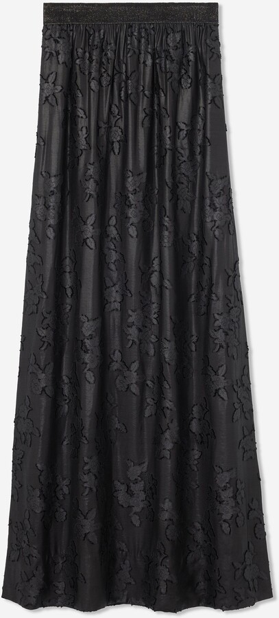 St. John Italian Floral Maxi Skirt