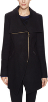 Thumbnail for your product : French Connection Wool Coat with Leather Trim Pockets
