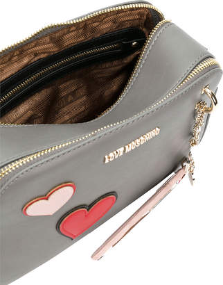 Love Moschino heart patches shoulder bag