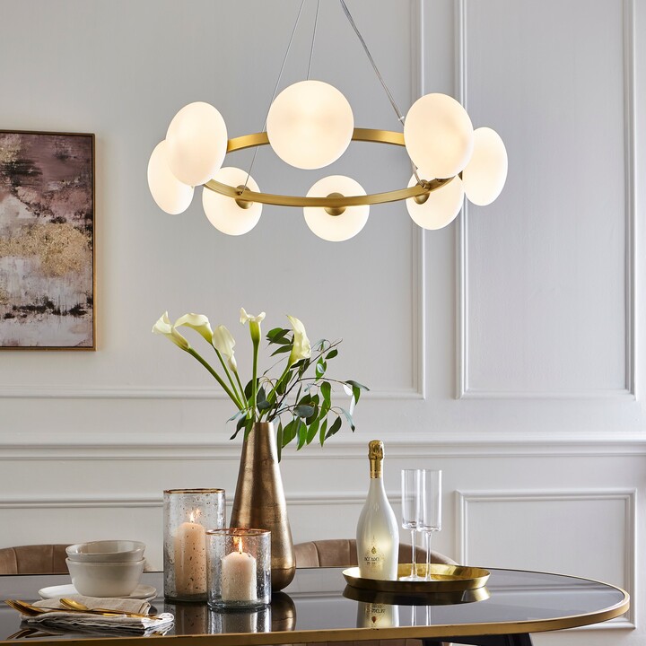 Dunelm Yonah 8 Light Pendant Light Gold ShopStyle