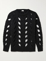 Cutout Cable-Knit Mohair-Blend Sweate 