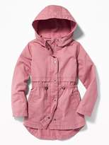 Thumbnail for your product : Old Navy Twill Hooded Field Jacket for Girls