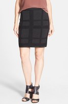 Thumbnail for your product : Eileen Fisher Plaid Felted Wool Knit Skirt (Online Only)