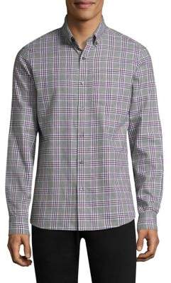 Michael Kors Plaid Cotton Casual Button-Down Shirt