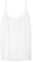 Thumbnail for your product : Eberjey Paz Textured Cotton-gauze Pajama Top - White