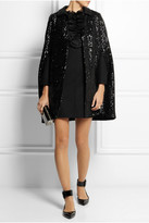 Thumbnail for your product : Saint Laurent Ruffled wool-crepe mini dress