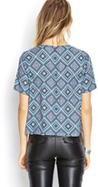 Thumbnail for your product : Forever 21 Boxy Ornate Geo Top