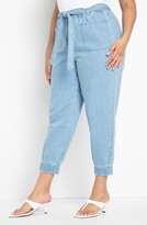 Thumbnail for your product : ELOQUII Tie Waist Crop Jogger Jeans