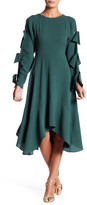 Thumbnail for your product : BCBGMAXAZRIA Satin Back Long Sleeve Crepe Dress