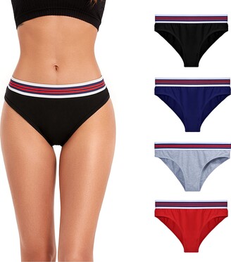 Wealurre Cotton Panties for Women Bikini Underwear Hipster Underpants Lace  Briefs Pack - ShopStyle Knickers