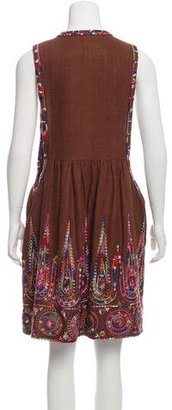 Anna Sui Embroidered Silk Dress