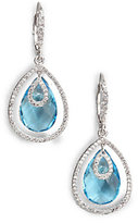 Thumbnail for your product : Adriana Orsini Faceted Framed Drop Earrings/Aqua