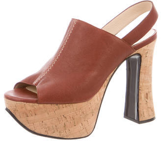 Chloé Leather Platform Sandals
