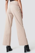 Thumbnail for your product : BEIGE Na Kd Trend Wide Belted Cotton Blend Pants Beige