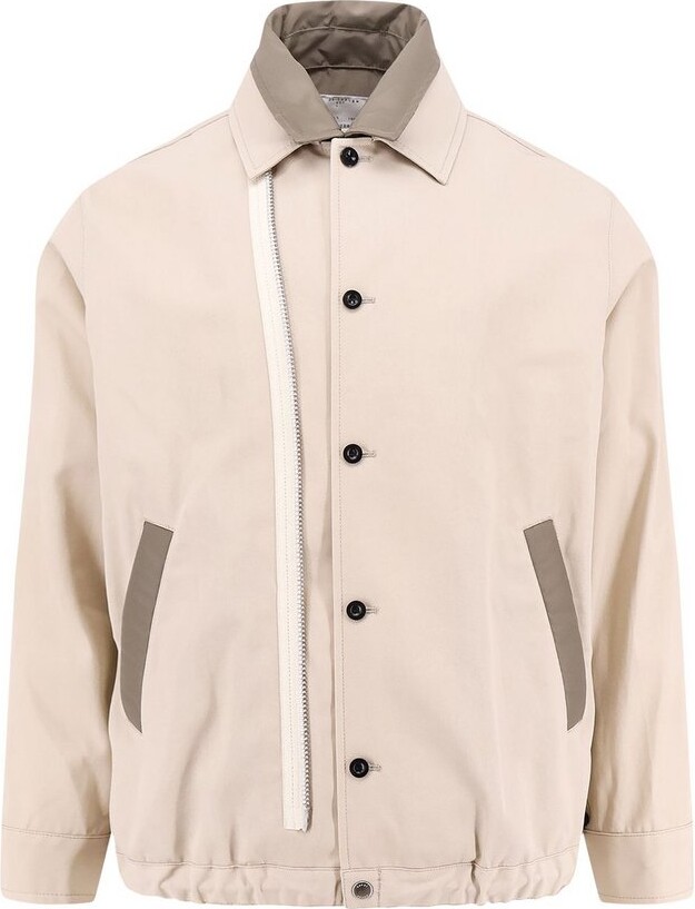 Sacai Long Sleeved Buttoned Layered Jacket