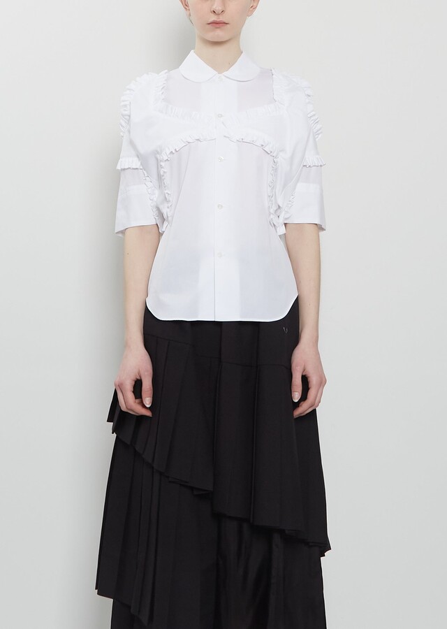 Noir by Kei Ninomiya Ruffles Broad Cotton Blouse